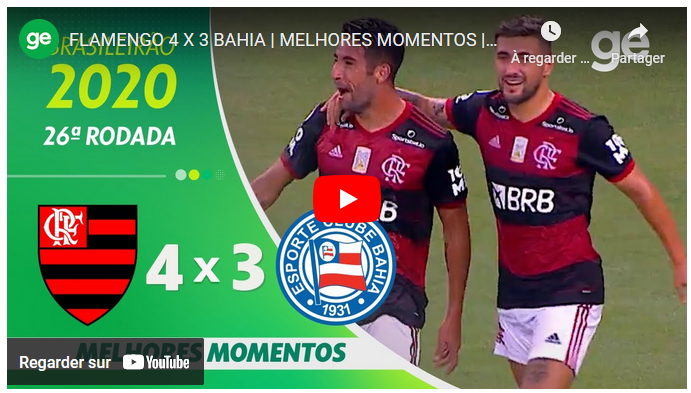 Jogos eternos #162: Flamengo 4×3 Bahia&nbsp;2020
